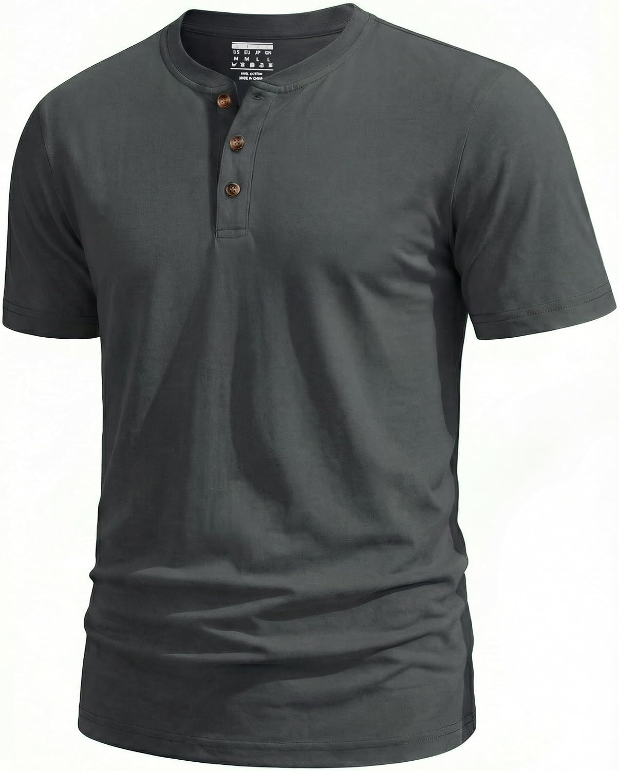 Thumbnail 6 de TACVASEN Henley Shirt Herren Kurzarm – Baumwoll-Hemd mit Knopfleiste