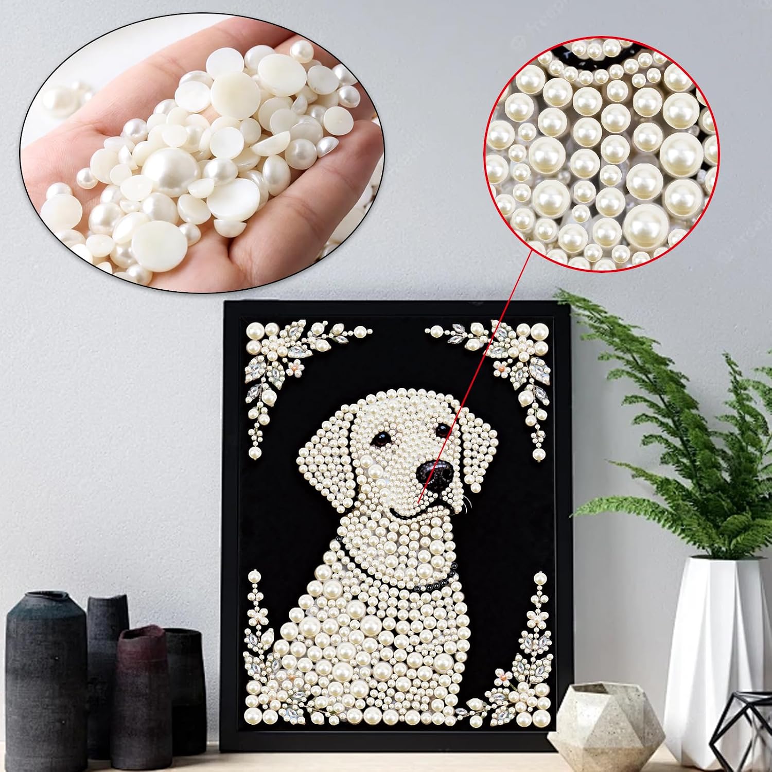 Detalle de Pearl Diamond Painting Kit 15.7 x 11.8-Inch