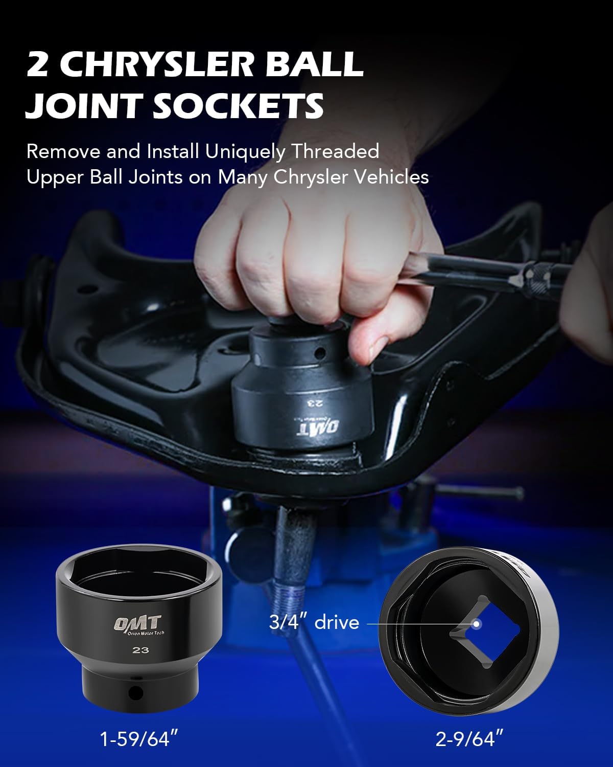 Thumbnail 3 de Orion Motor Tech Master Ball Joint Press Kit — 23pc Heavy-Duty Ball Joint Press & U Joint Removal Kit