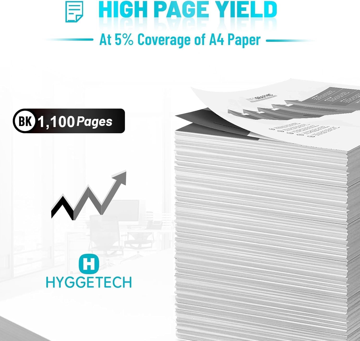 Thumbnail 3 de Hyggetech 134A W1340A Black Toner Cartridges, 2-Pack with Chip
