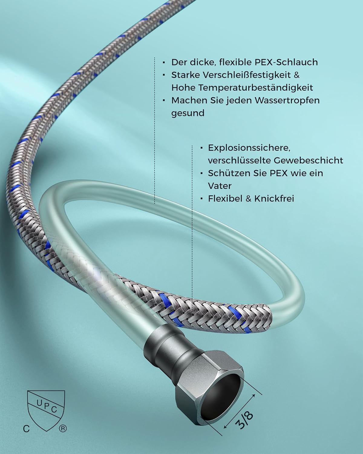 Thumbnail 5 de FORIOUS Wasserhahn Bad Schwarz 110 mm 🚰