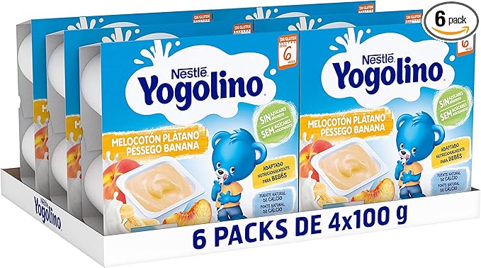 YOGOLINO NESTLÉ Melocotón y Plátano 🥭🍌 Pack 6