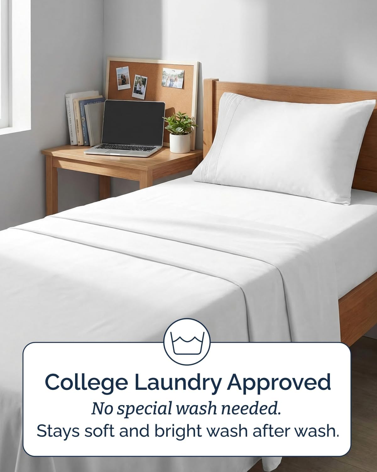 Thumbnail 5 de Deep Pocket Twin XL 3-Piece Bed Sheet Set — Soft, Breathable Microfiber for Women, Men, Teens & Students
