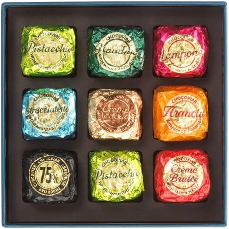 Detalle de Venchi Collezione Murrine - Cofanetto Pietre Colorate con Cioccolatini Chocoviar Assortiti, 177 g (Senza Glutine)