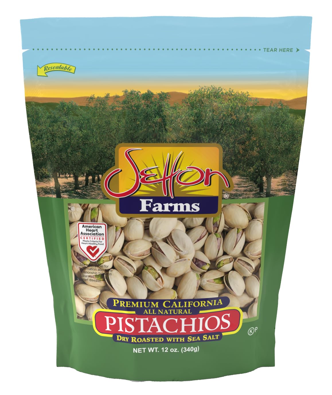 Detalle de Setton Farms Premium Pistachios, Dry Roasted with Sea Salt, 12 oz