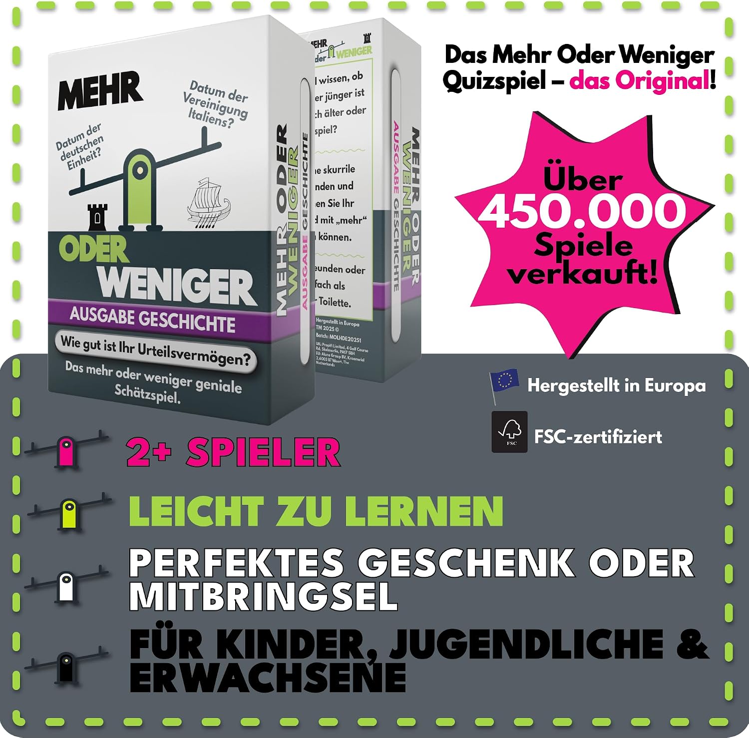 Detalle 2 de More or Less „Mehr oder Weniger“-Kartenspiel (Ausgabe Geografie) von More or Less