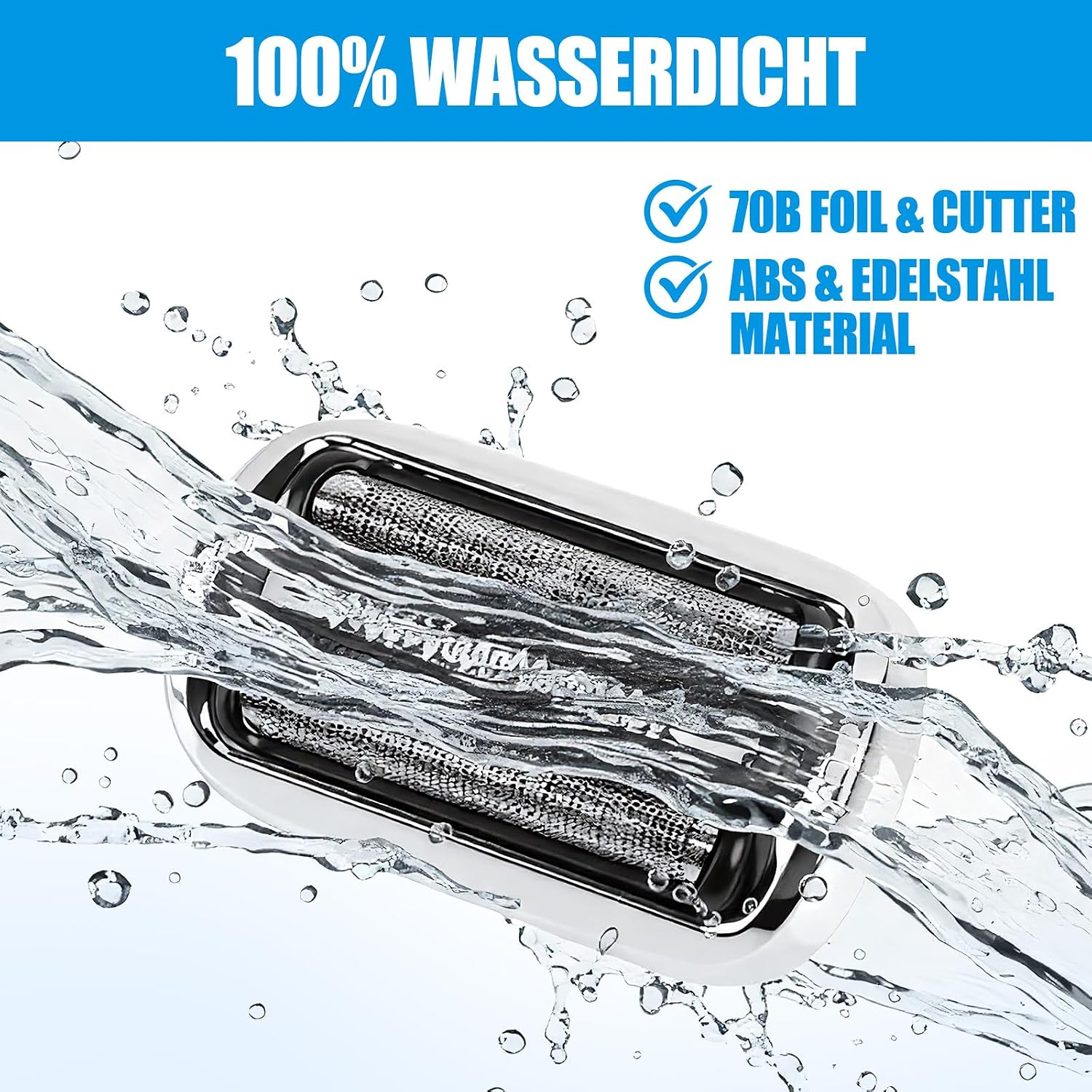 Thumbnail 4 de CEOTIS 73S vervangende scheerkop voor Braun Series 7, 2 stuks, RVS foliekop