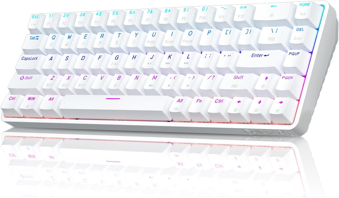 Detalle de Dierya DK68 tastiera gaming wireless 60%