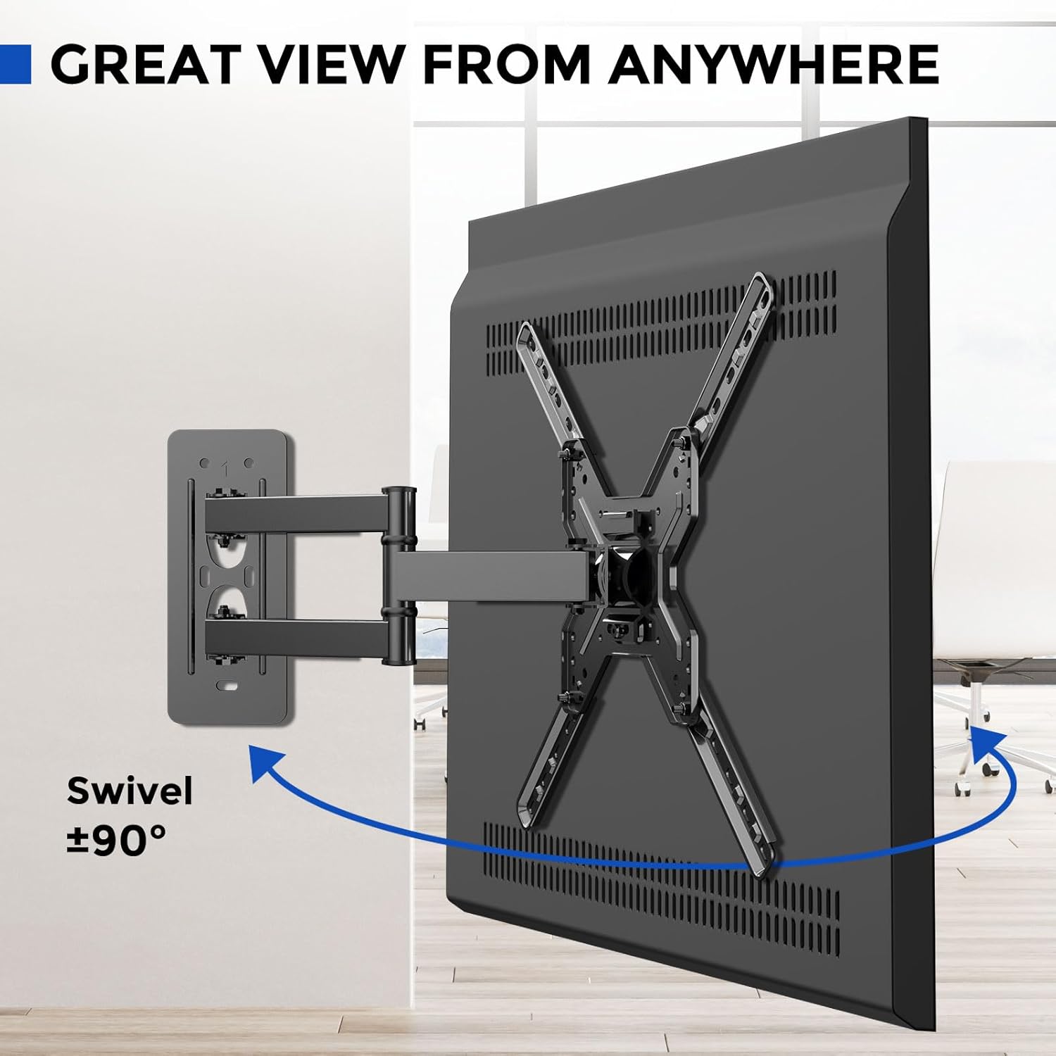 Thumbnail 6 de JXMTSPW TV Wall Bracket for 26–60in TVs with Corner Mount, Swivel and Tilt