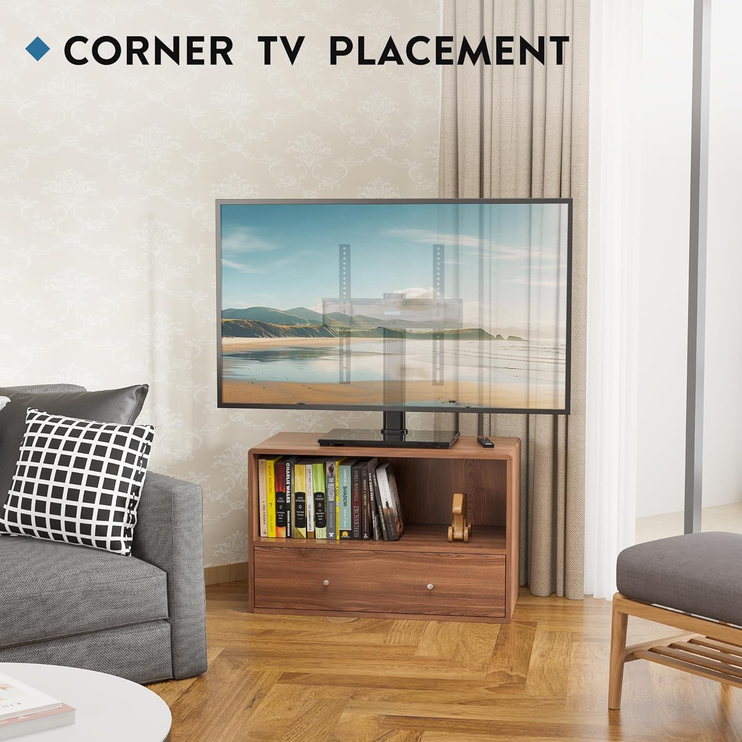 Thumbnail 5 de BONTEC Swivel TV Stand 45KG capacity
