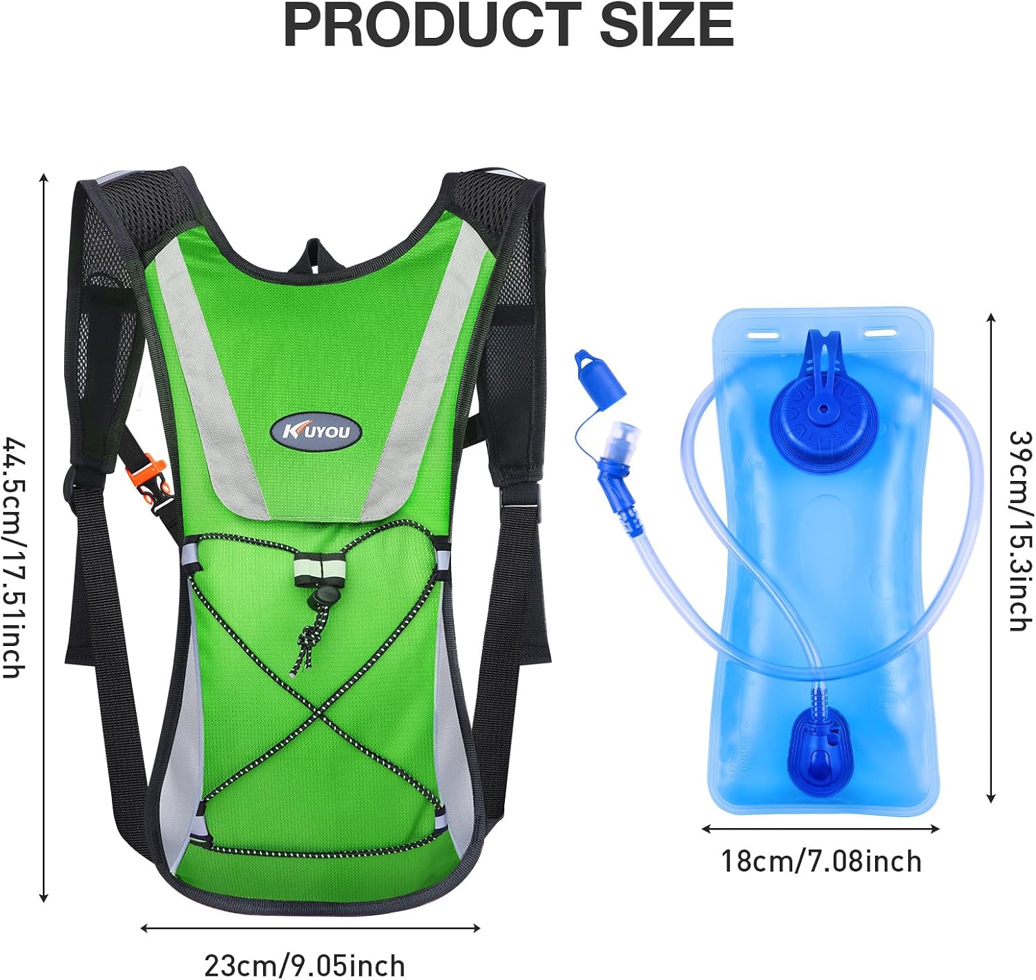 Detalle de KUYOU Running Hydration Vest with 2L Insulated Water Bladder