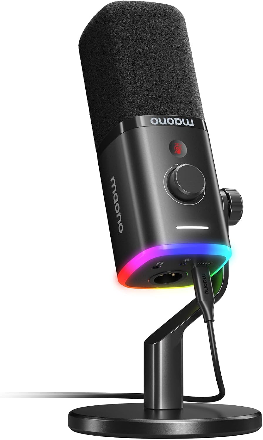 MAONO PD100X: Microfono Gaming Dinámico USB/XLR para Streaming y Podcasting