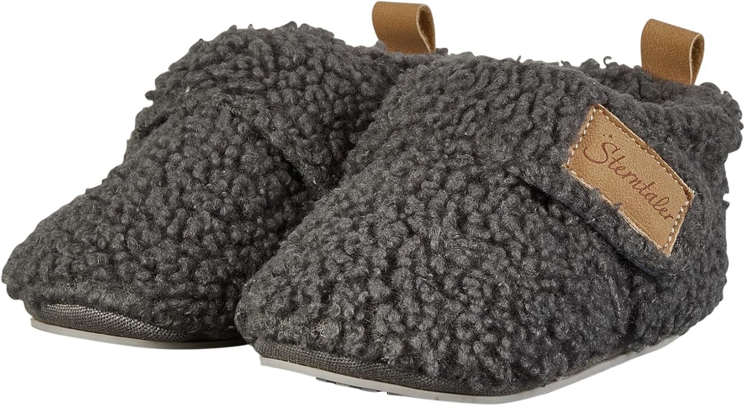 Detalle 2 de Sterntaler Unisex Kinder Krabbelschuh BoucleSneaker – Klettverschluss, warmes Flauschbouclé, rutschfeste Sohle