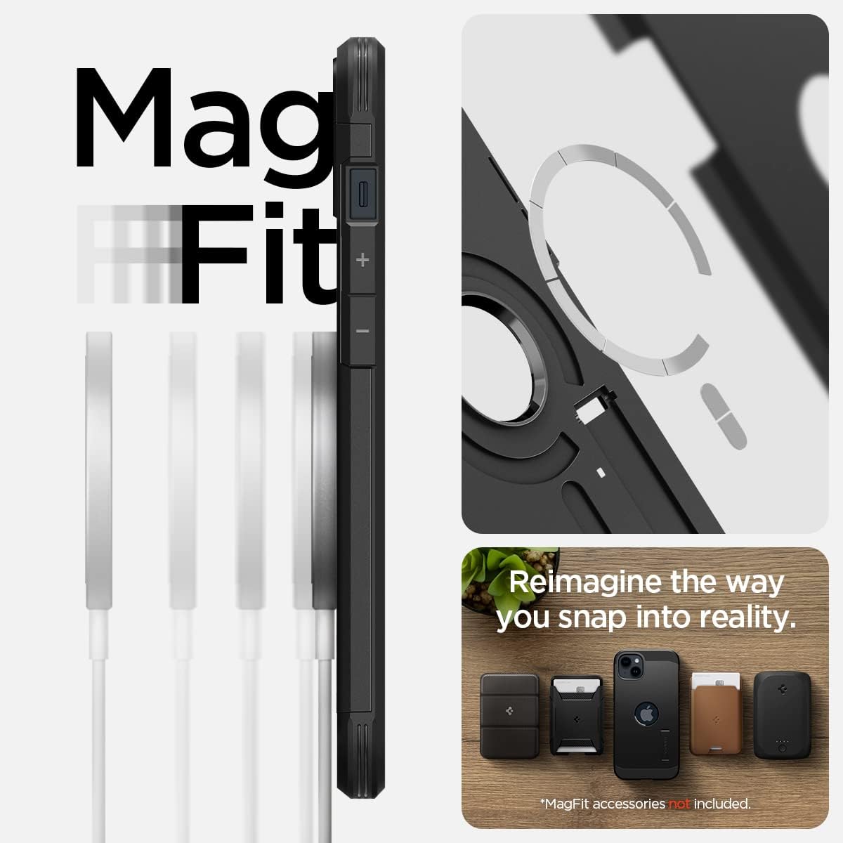 Thumbnail 6 de Spigen Tough Armor Magfit pour iPhone 14 : coque MagSafe noire