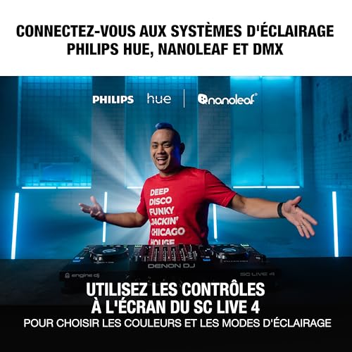 Detalle de Denon DJ SC LIVE 4: Contrôleur DJ autonome avec écran tactile et son intégré