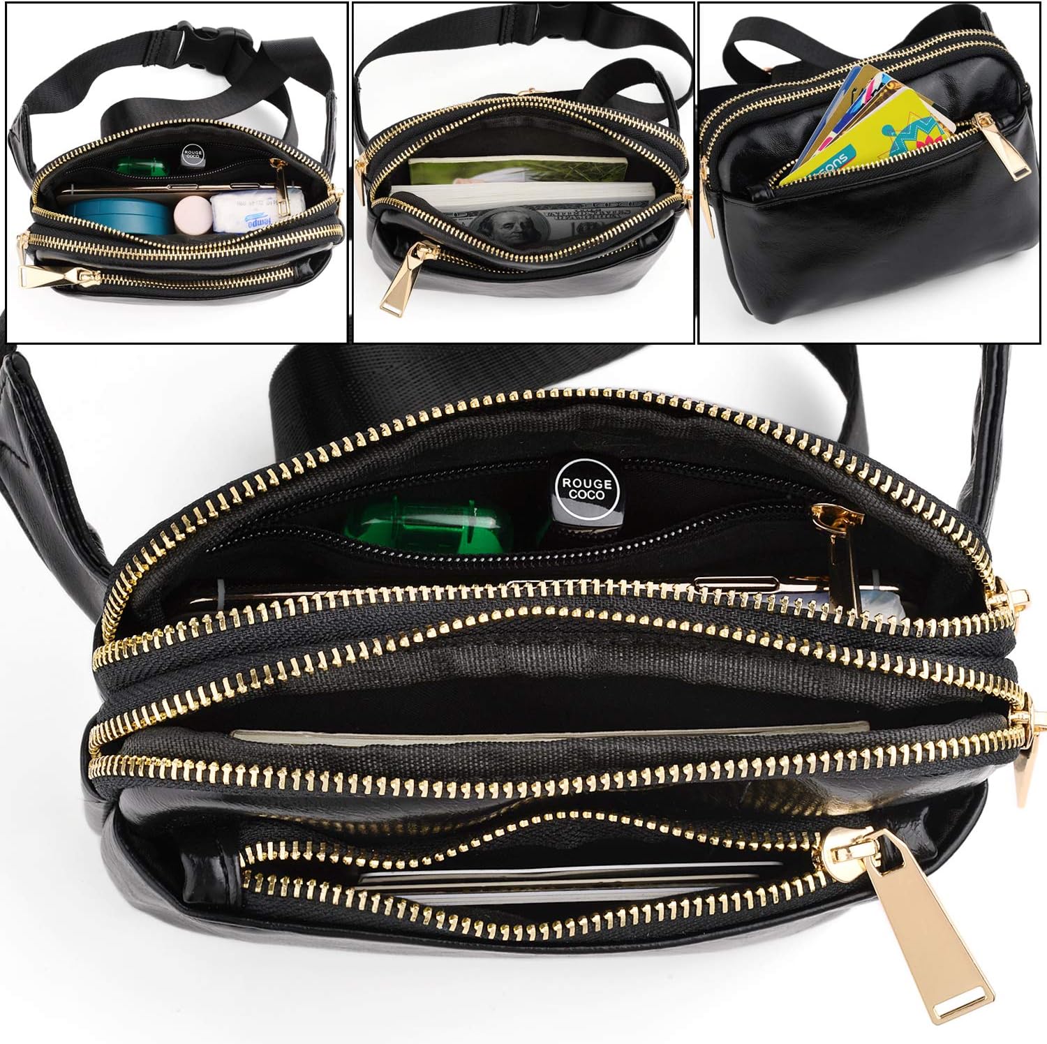 Thumbnail 2 de UTO Damen Geldbörse/Brieftasche aus PU-Leder mit Reißverschluss, Multifunktion (Zip) – als Clutch für Handy nutzbar