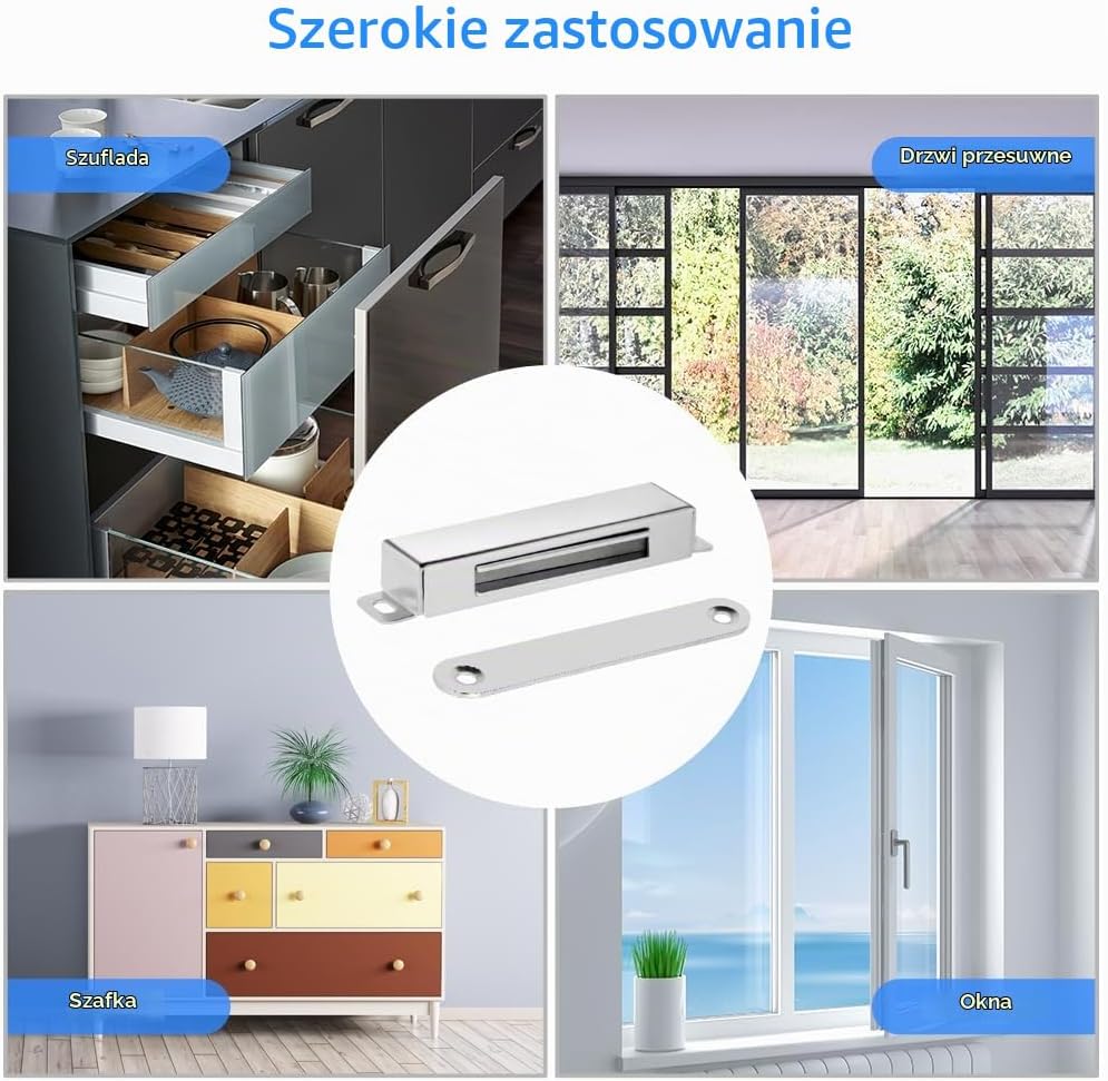 Detalle de Ainiv F5-3588259 – 2 duże zamknięcia magnetyczne ze stali nierdzewnej 304