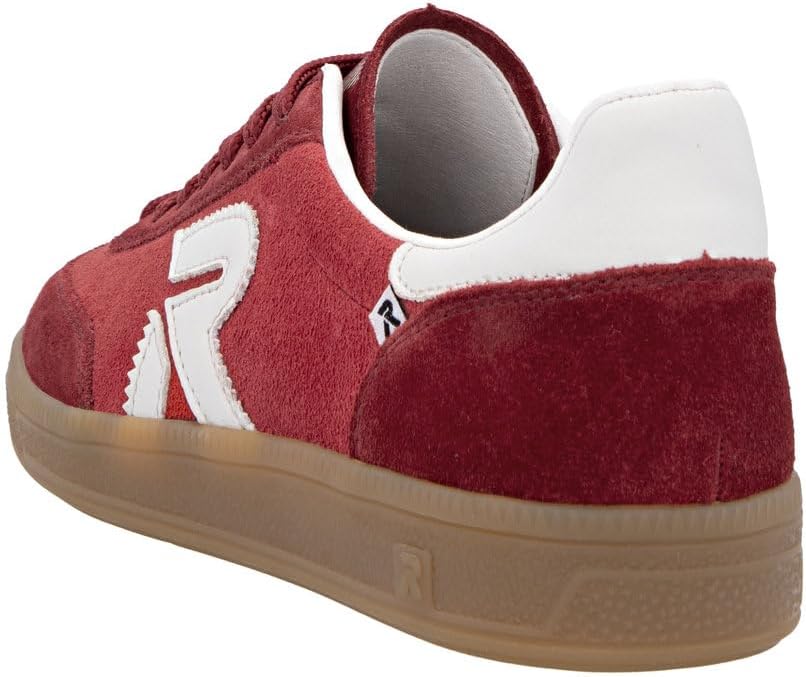 Detalle de Rieker Sneaker Low Blau aus echtem Leder mit herausnehmbarer Komfort-Einlegesohle