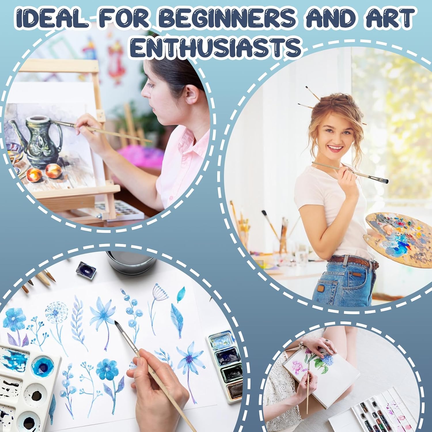 Thumbnail 4 de COGVOHY 24-Piece Paint Brush Set review: essential kit for artists and beginners
