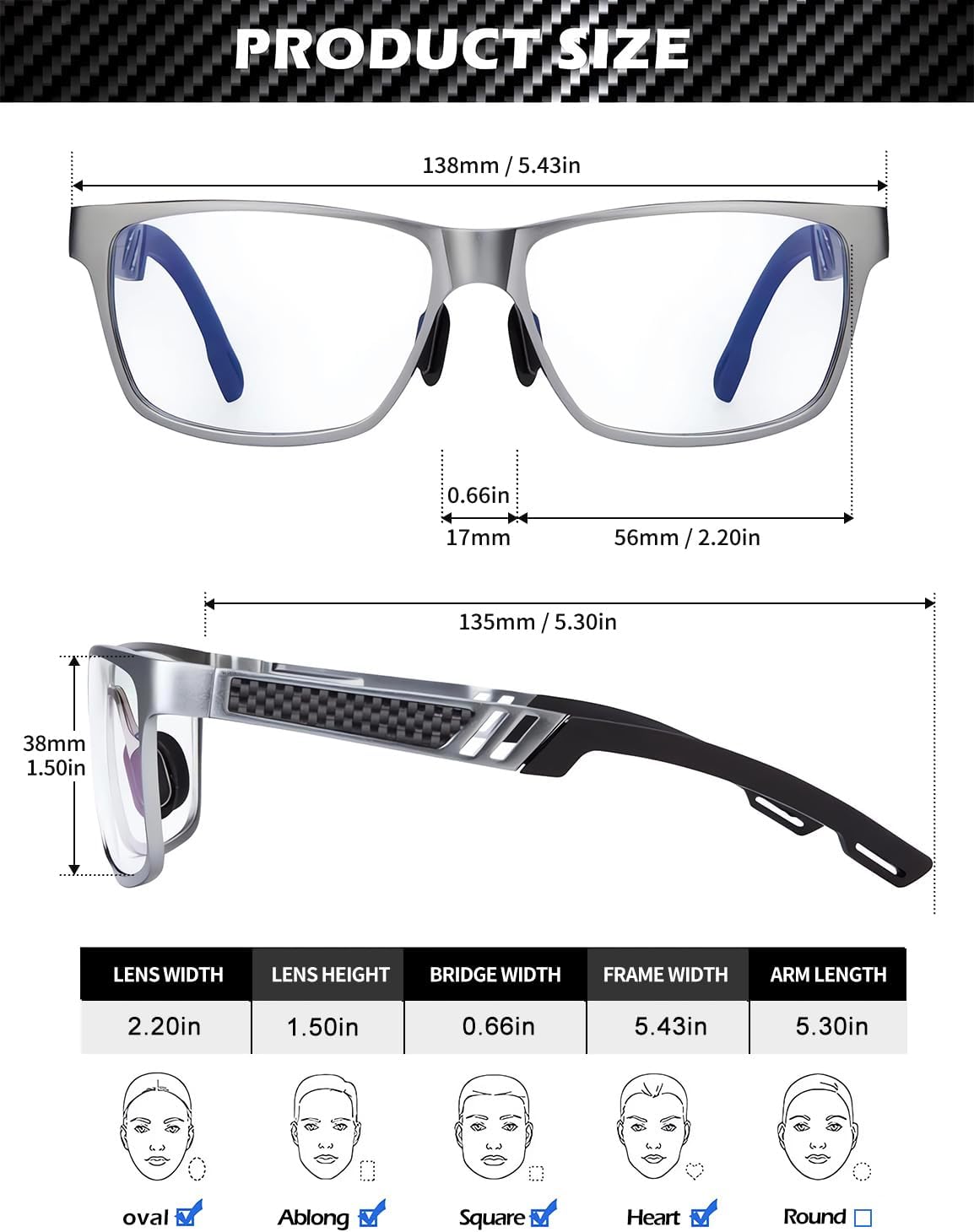 Detalle 1 de ANYLUV Blue Light Blocking Glasses