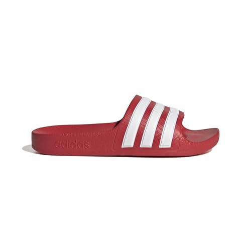 Detalle de adidas Adilette Aqua Slides Kids: infradito slip-on unisex per bambini e ragazzi, Better Scarlet Ftwr White, 34 EU