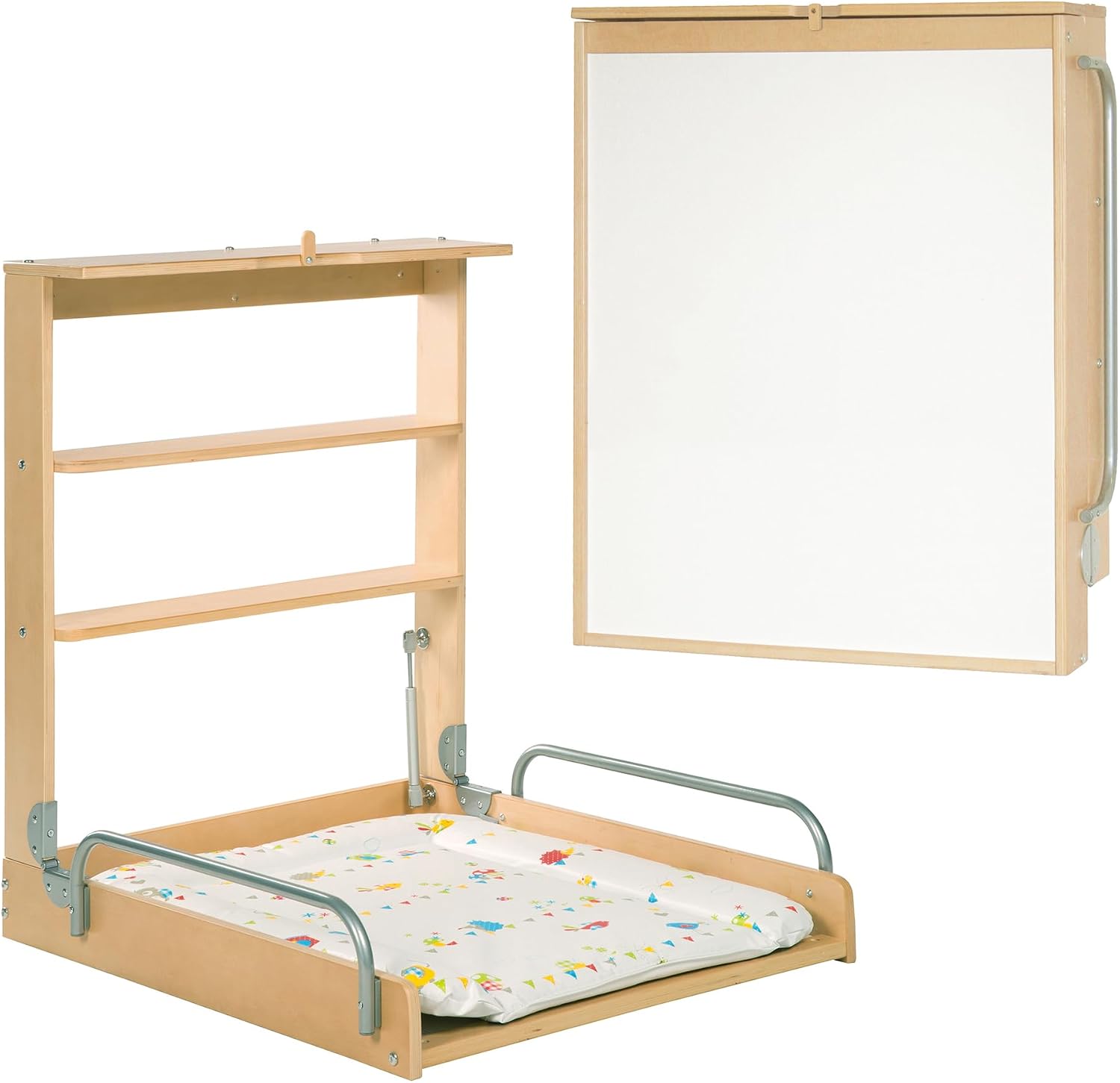 Detalle de roba 26015 F150 inklapbare wandluiertafel met verschoonkussen en twee legplanken