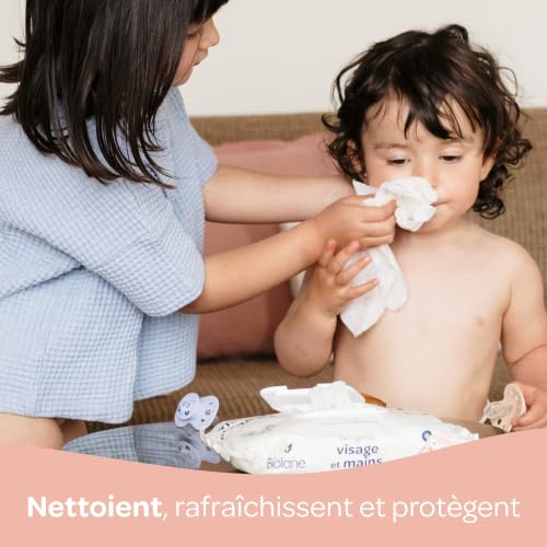 Thumbnail 2 de BIOLANE Lingettes Visage et Mains – Lot 192 lingettes (3 x 64) pour bébé