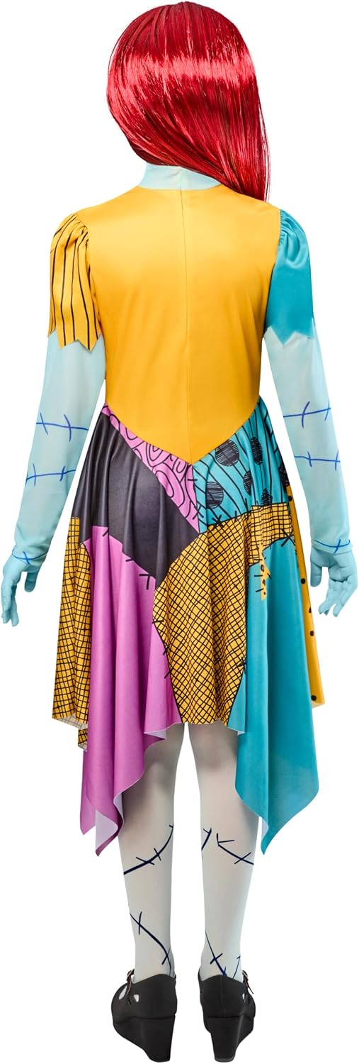 Detalle de Party City Sally Costume Dress for Kids, Printed Tights, Size Small (6/7)