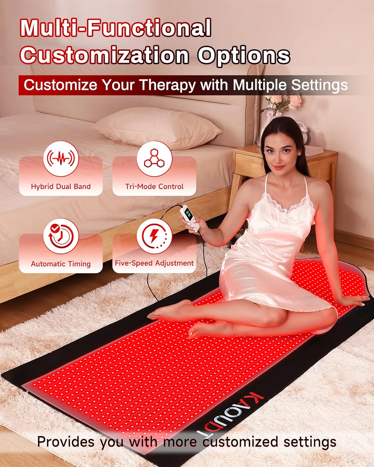 Thumbnail 5 de Kaoudt 2026 Medical-Grade TPU Red Light Therapy Mat for Full Body Pain Relief