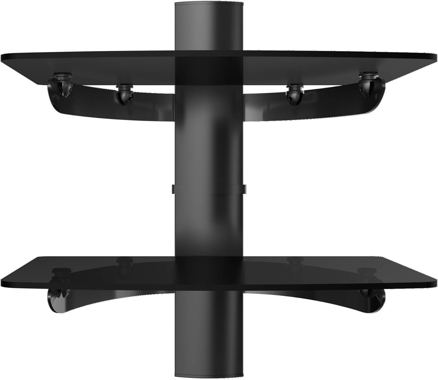 Thumbnail 4 de TTAP 2x Floating Black Glass Shelves Mount Bracket