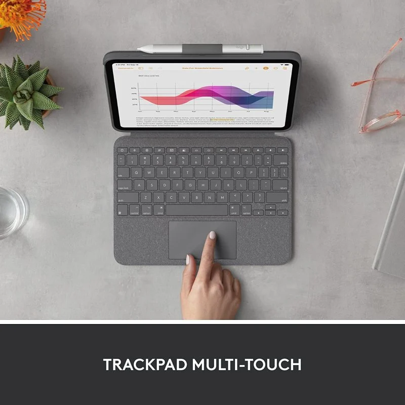 Thumbnail 2 de Logitech Combo Touch funda con teclado extraíble Oxford gris para iPad 10.ª generación