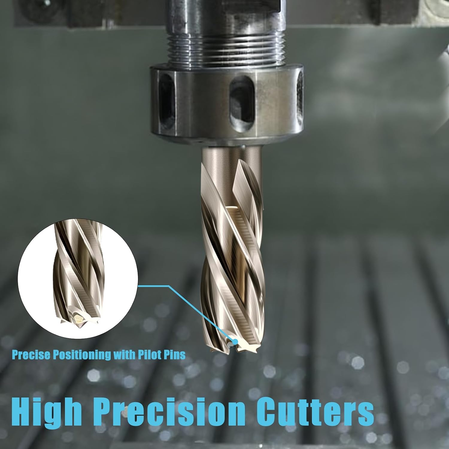 Detalle 2 de Tech Hyren M2 HSS Annular Cutter, 13/16-Inch, 1-Inch Depth, 3/4-Inch Weldon Shank