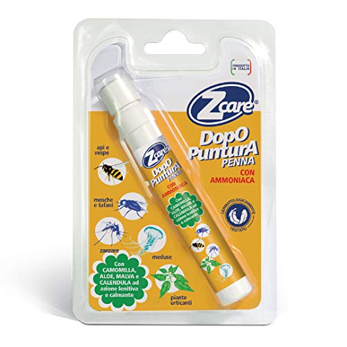 ZCare Dopopuntura Zanzare Ammoniaca ed Estratti Naturali Contro Mosche, Api, Vespe, Tafani, Lozione – Fachha Dopopuntura Portatile