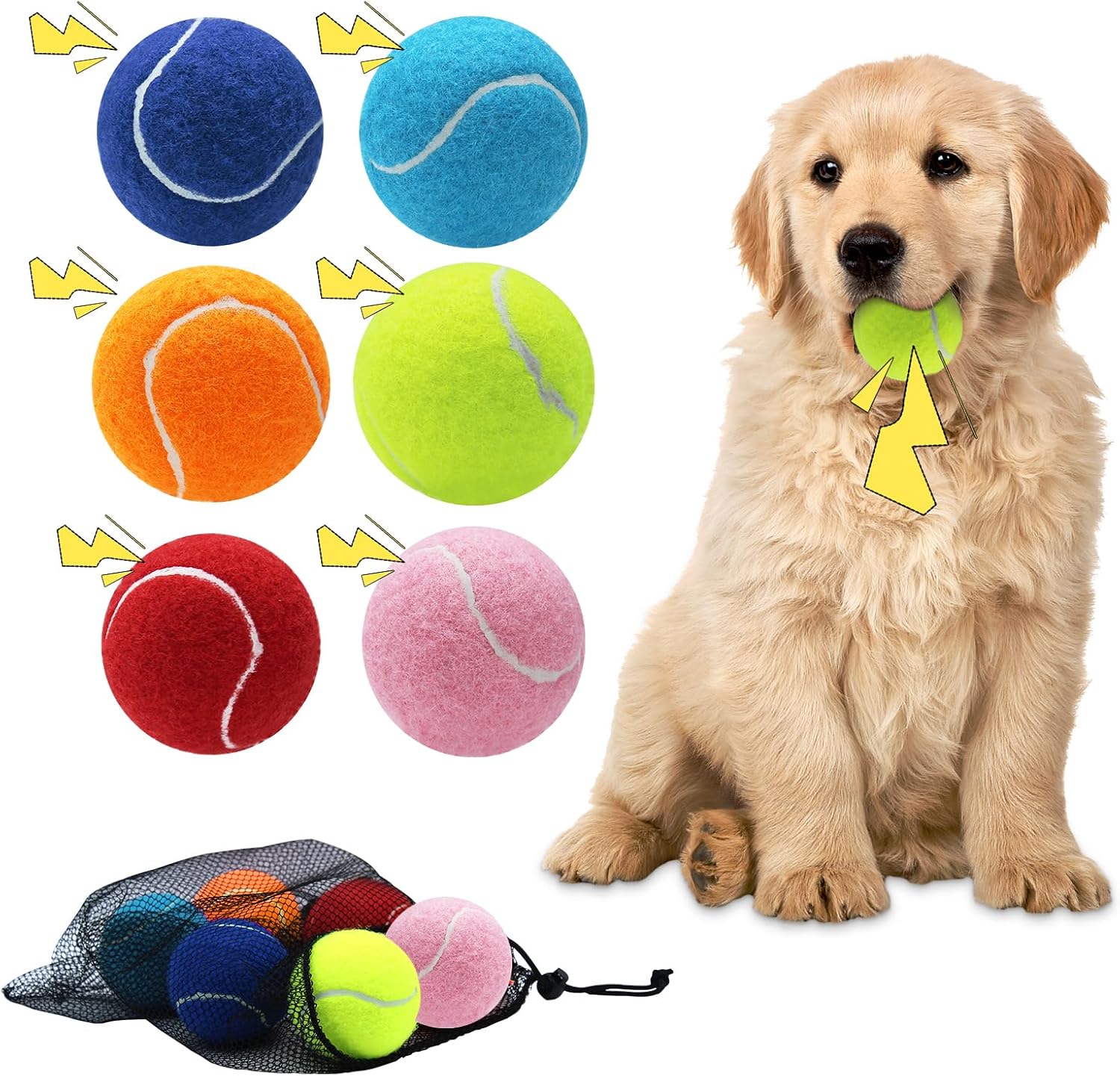 Detalle de Magicorange Dog Tennis Balls, 2.5-Inch