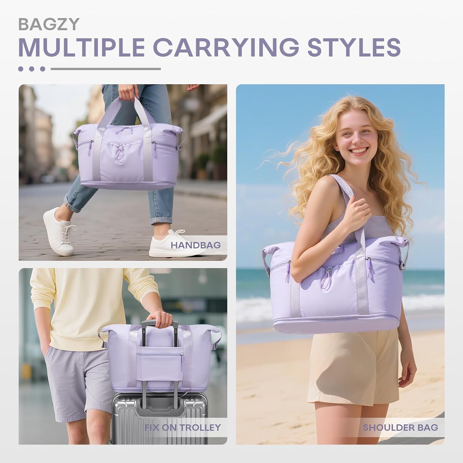 Thumbnail 1 de BAGZY Under-Seat Travel Duffel: 40x30x20 cm, 25L expandable to 32L for UK travellers