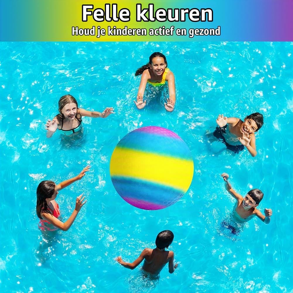 Detalle 1 de OSDUE P2-CHQPUR241105-FBA regenboog-speelbal, PVC, 22 cm