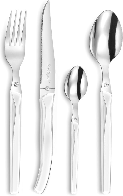 Detalle de Lou Laguiole Rising Sun - Elegante Cubertería 24 Piezas 🍽