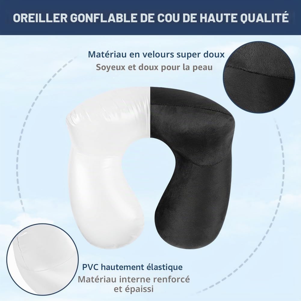 Detalle 2 de Flintronic Coussin de Voyage Gonflable 2 pièces