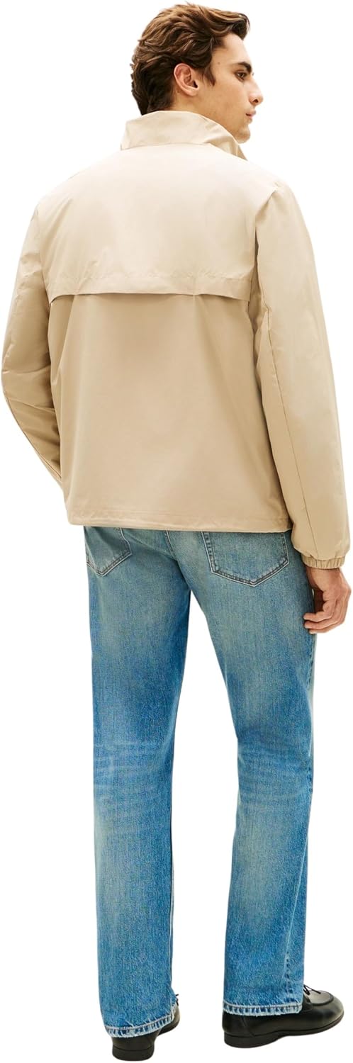Detalle de Tommy Hilfiger Men’s Branded Jacket with Zip – Practical windbreaker for everyday wear