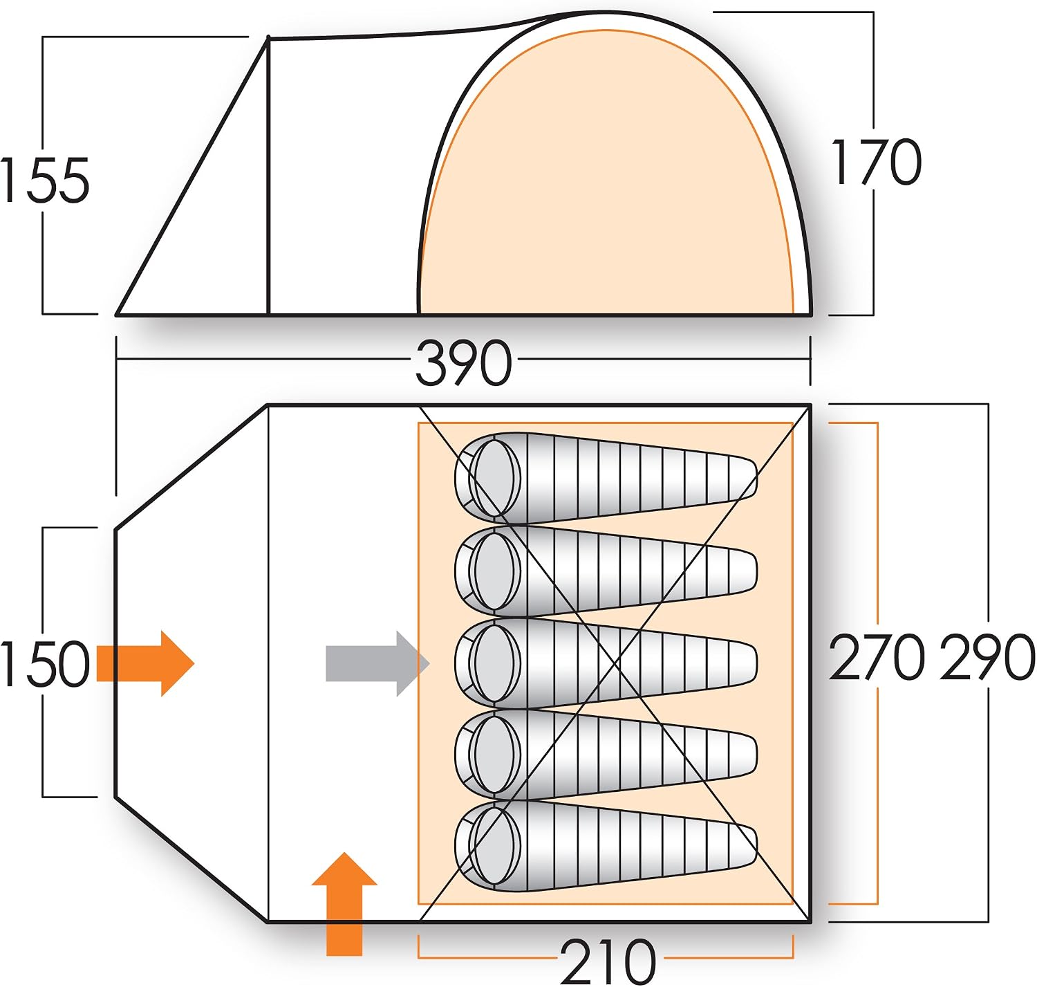 Thumbnail 6 de Apollo 500 Family Tent for 5