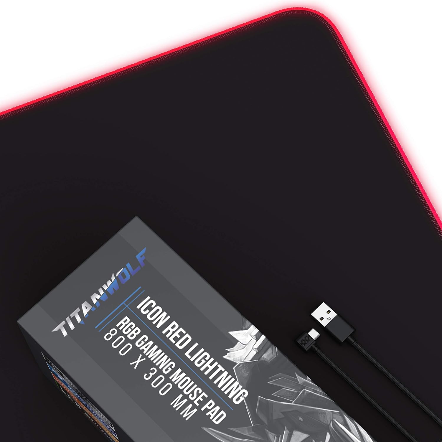 Thumbnail 5 de Titanwolf RGB Gaming Mauspad 800x300 mm