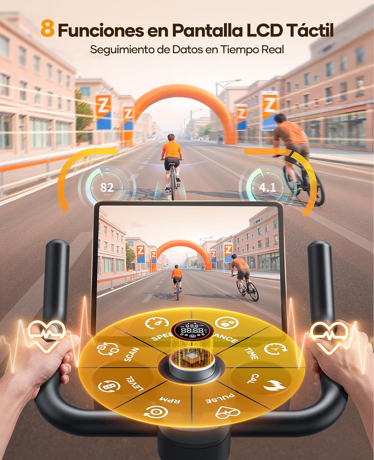 Thumbnail 3 de Toputure 2026 Bicicleta Estática Electromagnética con 32 Niveles, App y Pantalla Táctil