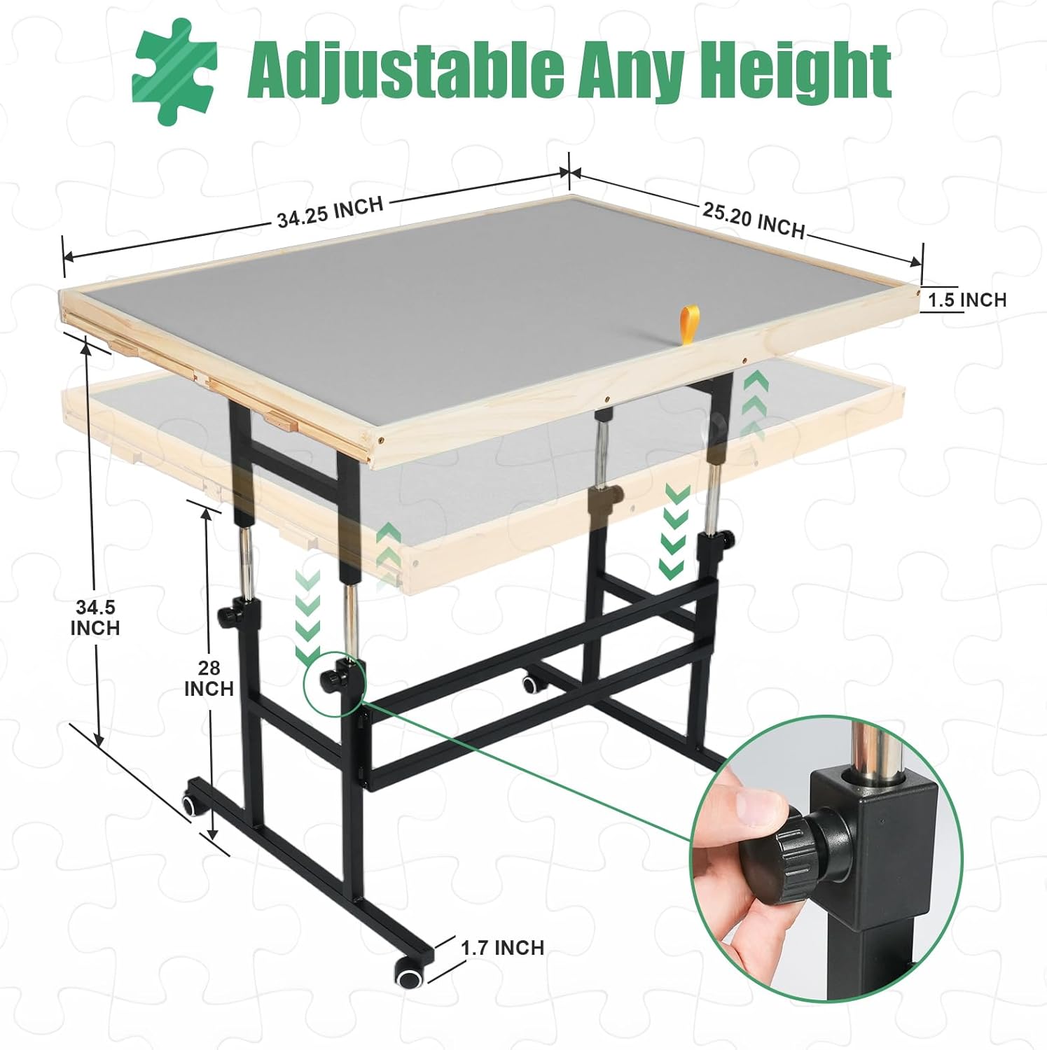 Detalle 2 de ALL4JIG 25x34 Jigsaw Puzzle Table 🧩