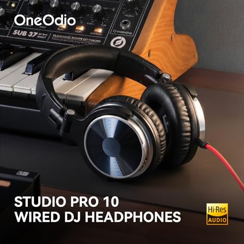 Detalle 2 de OneOdio Wired DJ Hi-Res Over-Ear Headphones for PC, Keyboard Guitar - Black
