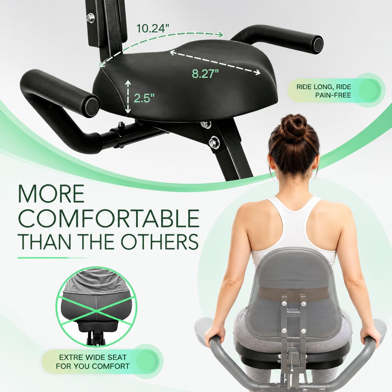 Detalle de BARWING 5-in-1 Foldable Exercise Bike with 16-Level Magnetic Resistance