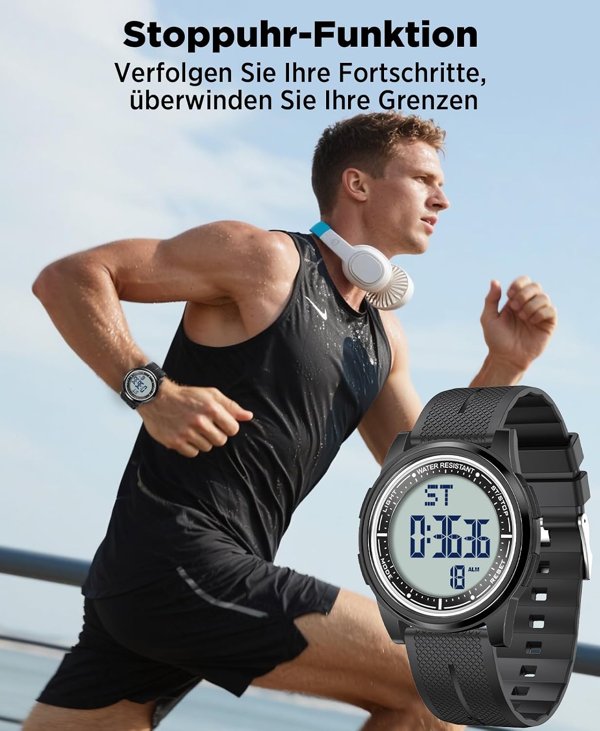 Thumbnail 4 de WIFORT Digital-Uhr 6,6 mm 5 ATM
