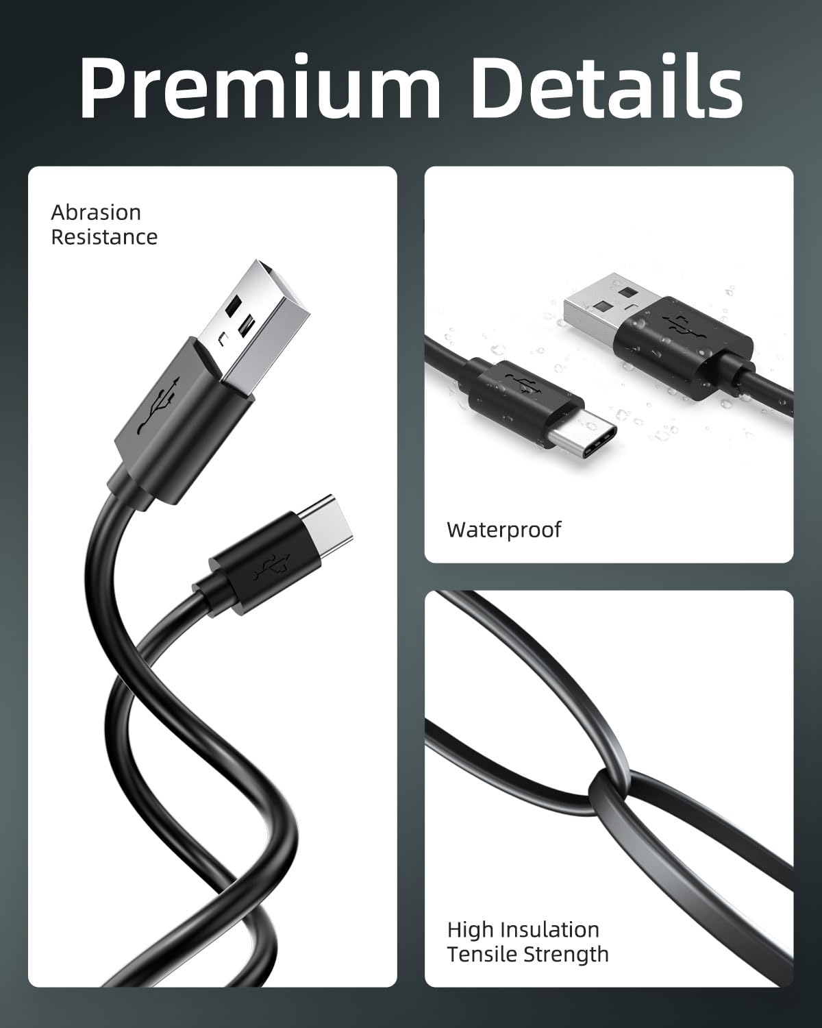 Thumbnail 5 de Superer SP-04380 10 ft USB-C Charging Cable for PS5 and Xbox Controllers