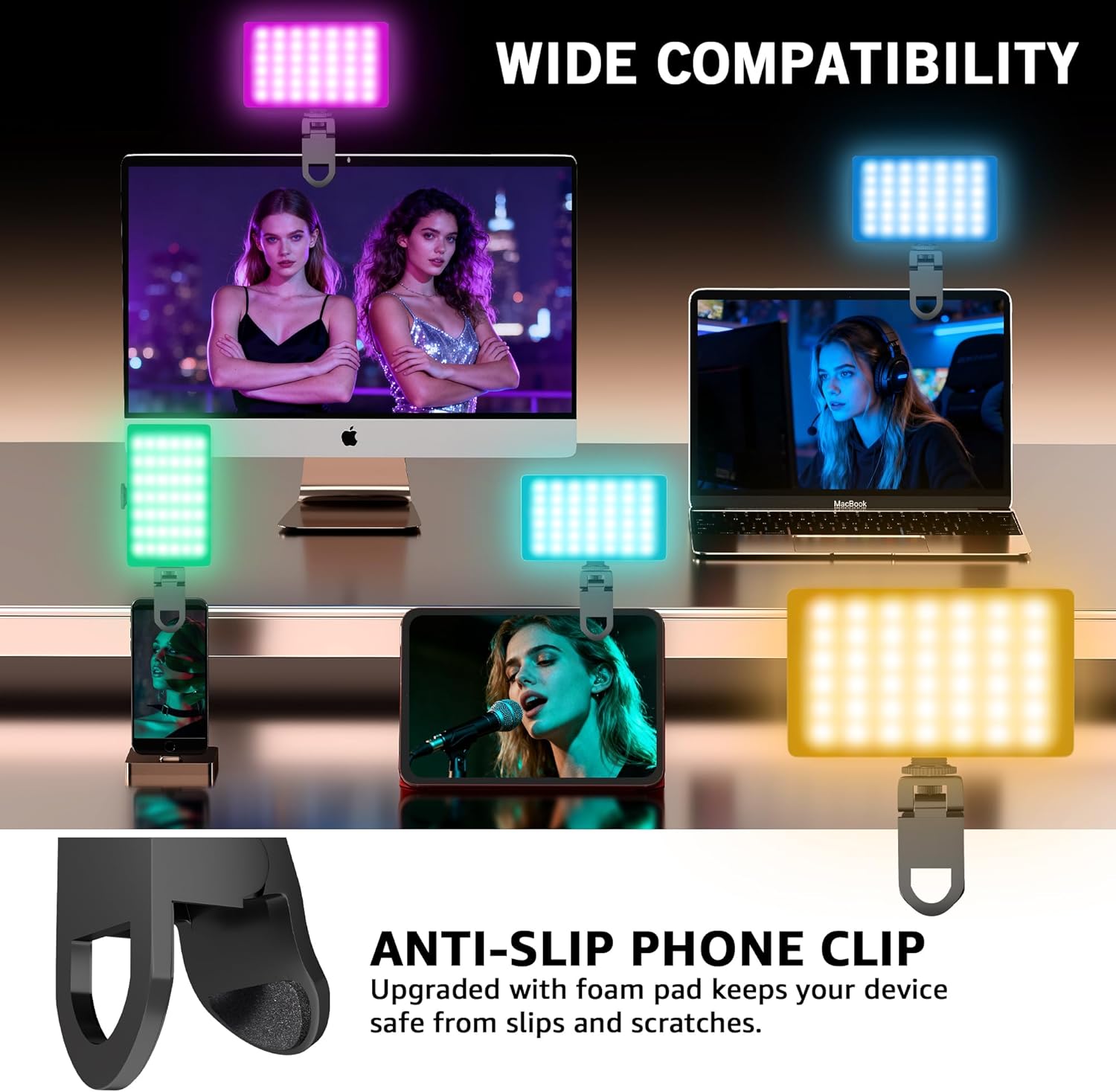 Detalle 2 de NiceVeedi RGB Selfie Light 138 LED