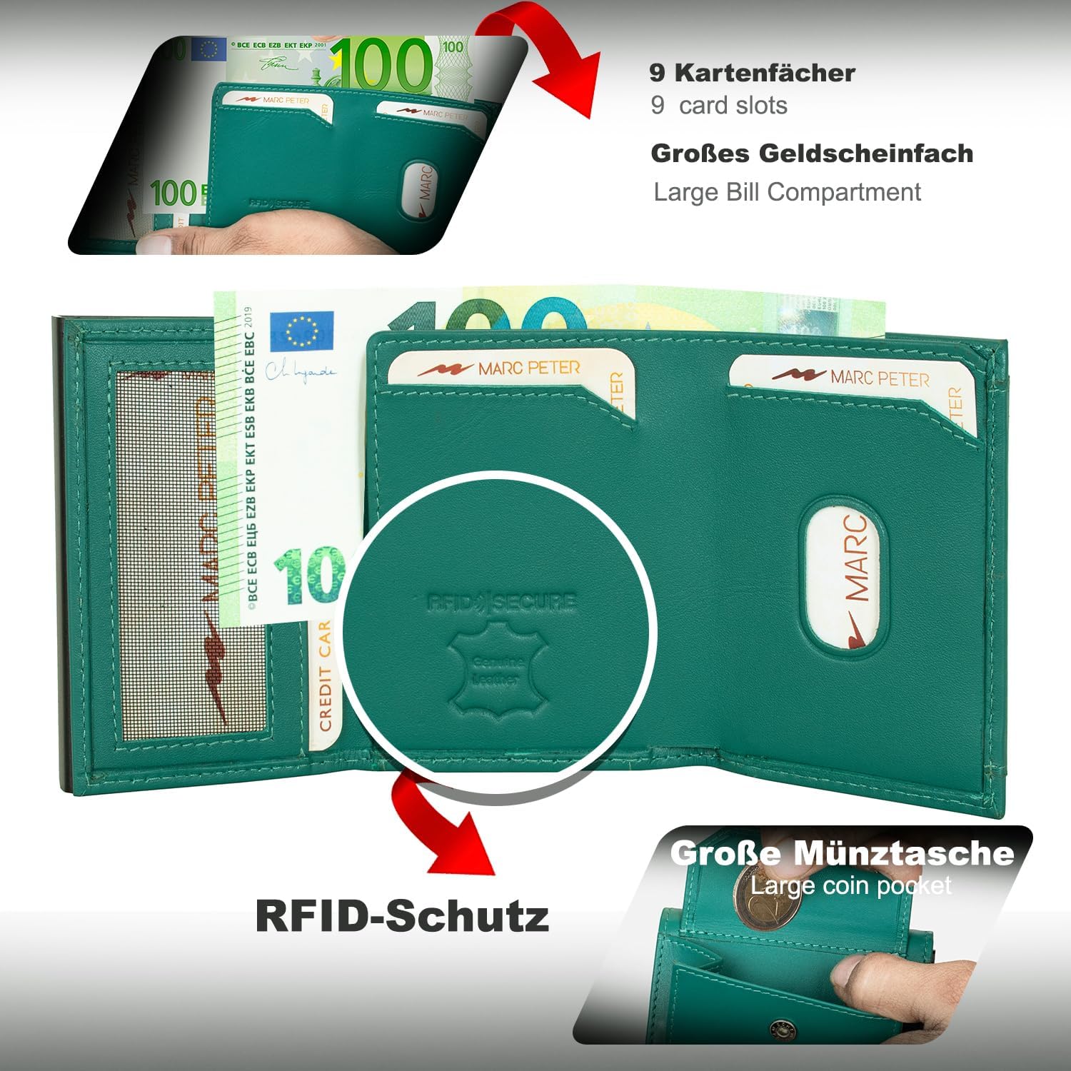 Detalle 2 de Marc Peter Chicago RFID Slim Wallet