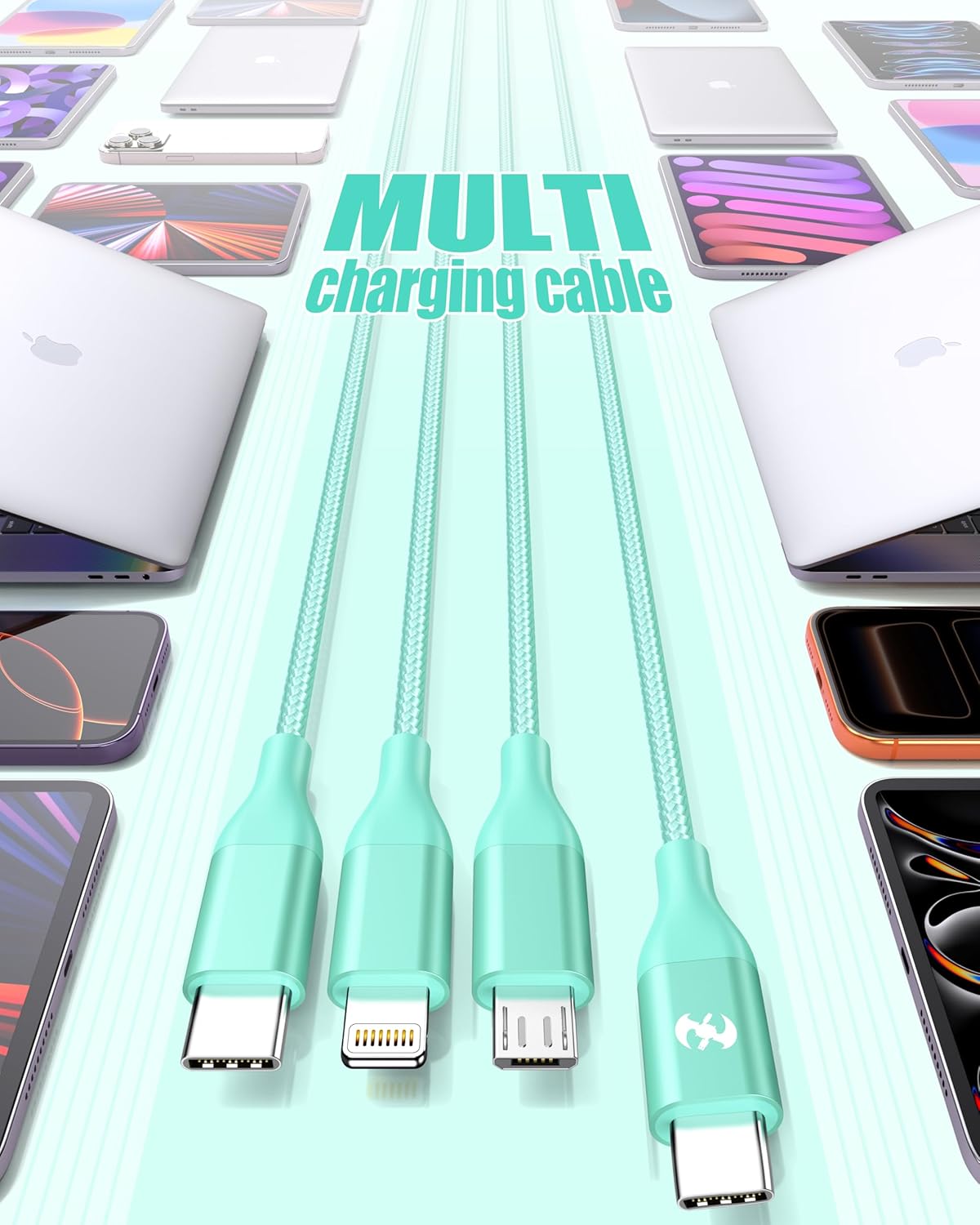 Thumbnail 1 de ShSiXin 3-in-1 Multi Charging Cable (USB-C / Micro USB / MFi Lightning) 2-Pack, Travel & Car Charger Cord
